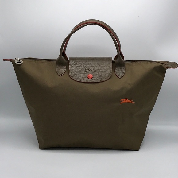 Longchamp Handbags - Longchamp Le Pliage Club Olive Large Zip Tote Bag